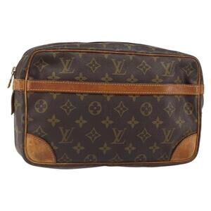 LOUIS VUITTON Monogram Compiegne 28 Clutch Bag M51845 LV Auth 161391